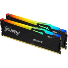 Модуль пам'яті для комп'ютера DDR5 64 GB (2x32 GB) 5600 MHz Beast RGB EXPO Black Kingston Fury (ex.HyperX)