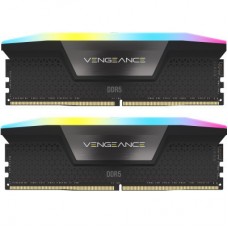 Модуль памяти для компьютера DDR5 32GB (2x16GB) 6400 MHz Vengeance RGB Black Corsair (CMH32GX5M2B6400C36)