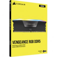 Модуль пам'яті для комп'ютера DDR5 96 GB (2x48GB) 6400 MHz Vengeance RGB Black Corsair (CMH96GX5M2B6400C32) - Фото