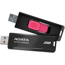 Накопичувач SSD USB 3.2 2 TB SD610 ADATA (SC610-2000G-CBK/RD) - Фото