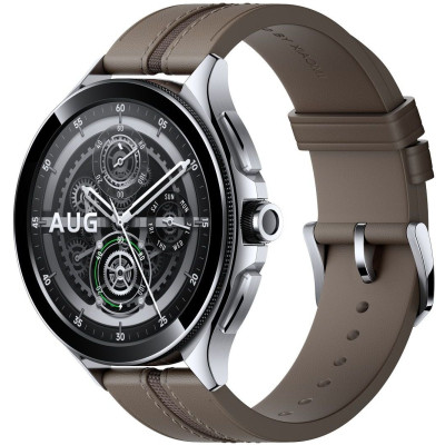 Смарт-часы Xiaomi Watch 2 Pro Bluetooth Silver Case with Brown Leather Strap (1006733)
