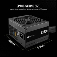 Блок живлення Corsair 550W CX550 (CP-9020277-EU) - Фото