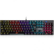 Клавіатура Vinga KBGM-101 LED Red Switch USB Black (KBGM-101 Black) - Фото
