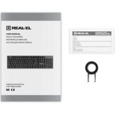 Клавіатура REAL-EL M 13 USB Grey (EL123100045) - Фото