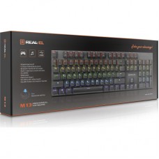 Клавіатура REAL-EL M 13 USB Grey (EL123100045) - Фото