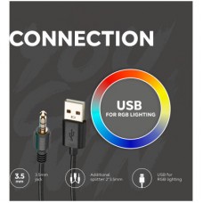 Навушники Canyon GH-9A Darkless Gaming 3.5 мм RGB Black (CND-SGHS9A) - Фото