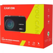 Відеореєстратор Canyon DVR10GPS FullHD 1080p GPS Wi-Fi Black (CND-DVR10GPS) - Фото