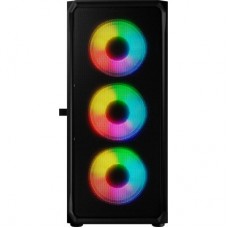 Корпус для ПК Logic concept PORTOS MESH+GLASS ARGB fans 4x120 mm BLACK (AT-PORTOS-10-0000000-0002) - Фото
