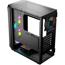 Корпус для ПК Logic concept PORTOS MESH+GLASS ARGB fans 4x120 mm BLACK (AT-PORTOS-10-0000000-0002) - Фото