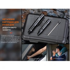 Тактическая ручка Fenix T6 з ліхтариком Black (T6-Black) - Фото