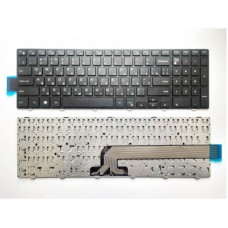 Клавіатура ноутбука Dell Inspiron 15-3000/15-5000 Series чорна з чорною рамкою UA (A43874) - Фото