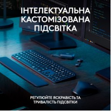 Комплект Logitech MX Keys S Plus Palmrest Wireless UA Graphite (920-011614) - Фото