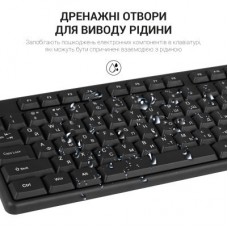 Клавіатура OfficePro SK166 USB Black (SK166) - Фото