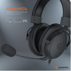Навушники GamePro HS1050 Black (HS1050) - Фото