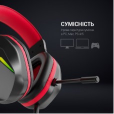 Наушники GamePro HS311 RGB Black/Red (HS311) - Фото