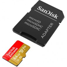 Картка пам'яті SanDisk 64 GB microSD class 10 UHS-I Extreme For Action Cams and Dro (SDSQXAH-064G-GN6AA) Картка пам'яті SanDisk 64 GB microSD class 10 UHS-I Extreme For Action Cams and Dro (SDSQXAH-064G-GN6AA) - Фото