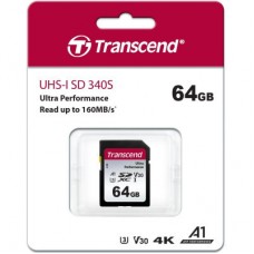 Картка пам'яті Transcend 64 GB SD class 10 UHS-I U3 4K (TS64GSDC340S) - Фото