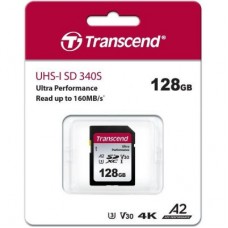 Картка пам'яті Transcend 128 GB SD class 10 UHS-I U3 4K (TS128GSDC340S) - Фото