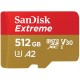 Карта памяти SanDisk 512GB microSD class 10 UHS-I U3 V30 Extreme (SDSQXAV-512G-GN6MN)