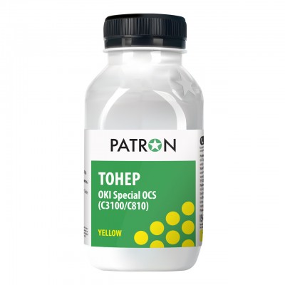 Тонер OKI C3100/C3200/C810 YELLOW 50г OCS PATRON (OCS-Y-050)