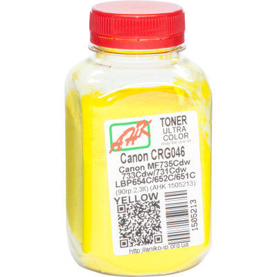 Тонер Canon LBP-650/MF-730, 90 г Yellow AHK (1505213)