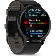 Смарт-годинник Garmin Venu 3, Black + Slate, Leather, GPS (010-02784-52) Смарт-годинник Garmin Venu 3, Black + Slate, Leather, GPS (010-02784-52) - Фото