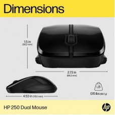Мышка HP 250 Dual Wireless/Bluetooth Black (6V2J7AA) - Фото