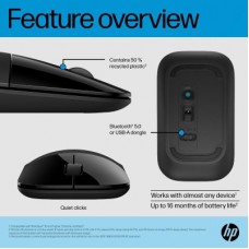 Мышка HP Z3700 Dual Wireless/Bluetooth Black (758A8AA) - Фото