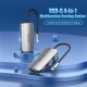 Концентратор Vention USB3.1 Type-C —> HDMI/VGA/USB 3.0/PD 100W Hub 4-in-1 (TOAHB)