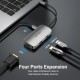 Концентратор Vention USB3.1 Type-C —> HDMI/VGA/USB 3.0/PD 100W Hub 4-in-1 (TOAHB)