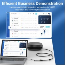 Концентратор Vention USB3.1 Type-C —> HDMI/VGA/USB 3.0/PD 100W Hub 4-in-1 (TOAHB) - Фото