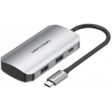 Концентратор Vention USB3.1 Type-C —> USB 3.0x4/PD 100W Hub 5-in-1 (TNBHB) - Фото