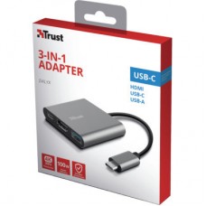 Концентратор Trust Dalyx 3-in-1 Multiport USB-C (23772) - Фото
