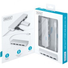 Концентратор Digitus USB Type-C, 4xUSB 3.0 (DA-70242-1) - Фото