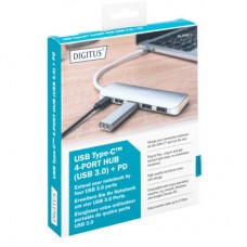 Концентратор Digitus USB Type-C, 4xUSB 3.0 (DA-70242-1) - Фото