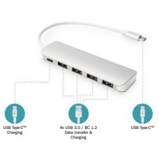 Концентратор Digitus USB Type-C, 4xUSB 3.0 (DA-70242-1) - Фото