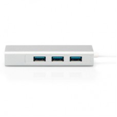 Концентратор Digitus USB-C - USB 3.0 3 Port Hub + Gigabit Ethernet (DA-70255) - Фото