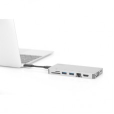 Концентратор Digitus Travel USB-C, 8 Port (DA-70866) - Фото