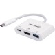 Концентратор Intracom USB3.1 Type-C to HDMI/USB 3.0/PD 60 W 4-in-1 White Manhattan (152945)
