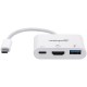 Концентратор Intracom USB3.1 Type-C to HDMI/USB 3.0/PD 60 W 4-in-1 White Manhattan (152945)