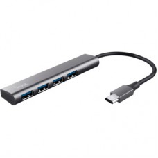 Концентратор Halyx Type-C to 4-Port USB-A 3.2 Grey Trust (24948_TRUST) - Фото