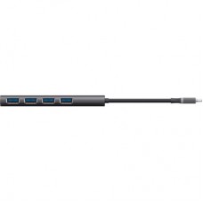 Концентратор Halyx Type-C to 4-Port USB-A 3.2 Grey Trust (24948_TRUST) - Фото
