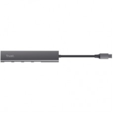 Концентратор Halyx Type-C to 4-Port USB-A 3.2 Grey Trust (24948_TRUST) - Фото