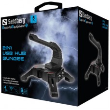 Концентратор Sandberg 2in1 USB Hub Bungee 4 port USB 2.0 AF (133-92) - Фото