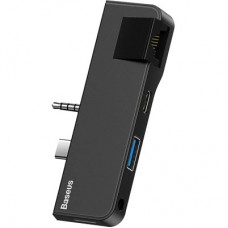 Концентратор Baseus USB3.1 Type-C+3.5mm toUSB 3.0/RJ45/Type-C/3.5mm forSurfaceGo (CAHUB-FG01) - Фото