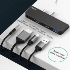 Концентратор Baseus USB3.1 Type-C+3.5mm toHDMI/USB 3.0/Type-C/3.5mm forSurfaceGo (CAHUB-FT01) - Фото