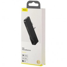 Концентратор Baseus USB3.1 Type-C+3.5mm toUSB 3.0/RJ45/Type-C/3.5mm forSurfaceGo (CAHUB-FG01) - Фото