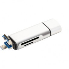 Концентратор XoKo AC-440 Type-C USB 3.0 and MicroUSB/SD Card Reader (XK-AС-440) - Фото