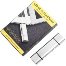 Концентратор XoKo AC-440 Type-C USB 3.0 and MicroUSB/SD Card Reader (XK-AС-440) - Фото