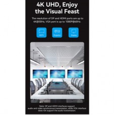 Концентратор Vention USB3.1 Type-C to DP/HDMI/VGA/USB-C/USB3.0x3/RJ45/SD/TF/TRRS 3.5mm/PD 100W 12in1 (THSHC) - Фото